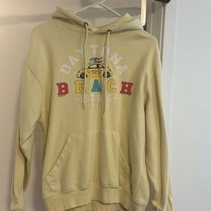 pastel yellow “daytona beach florida” hoodie